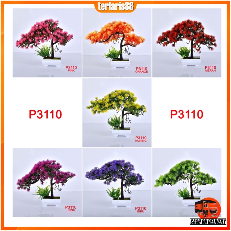 COD/ TL88 TANAMAN BUNGA HIAS POT TANAMAN HIAS DEKORASI RUMAH  DAN BUNGA PLASTIK  P3110