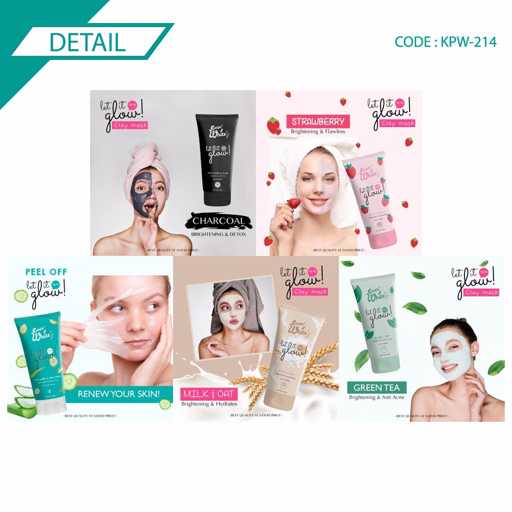 EVER WHITE CLAY MASK - PEEL OFF MASK - KPW-214