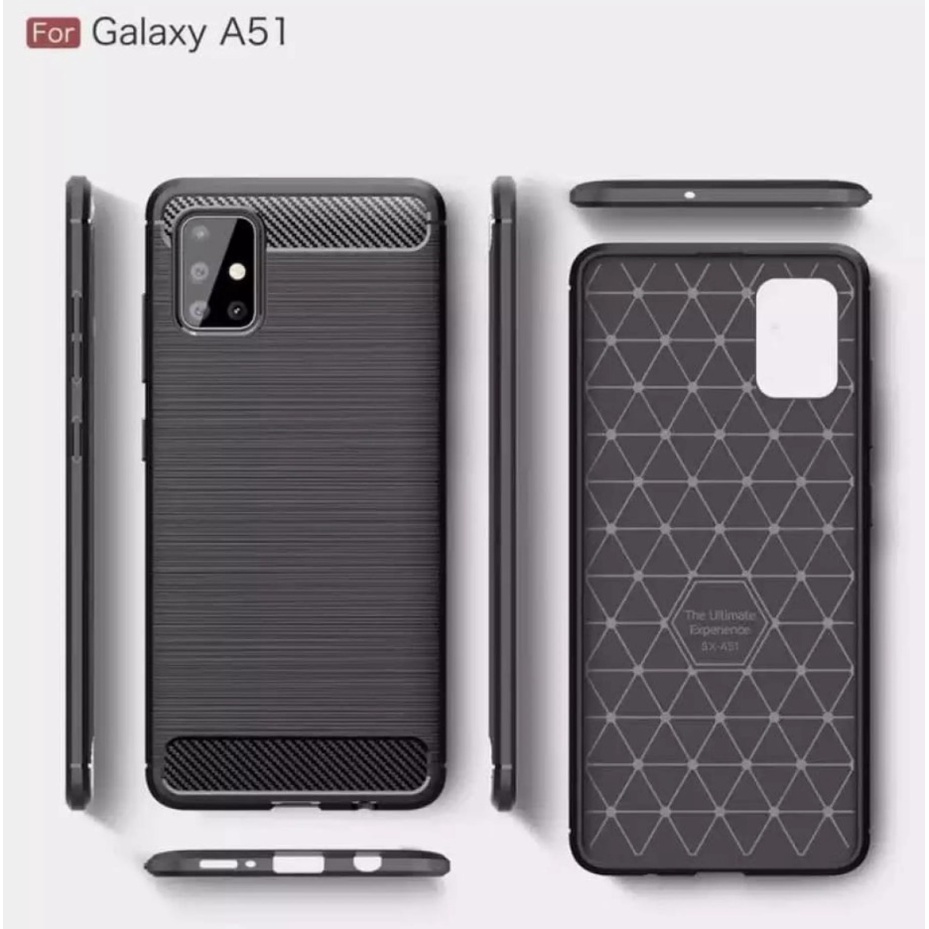 CASE SLIM FIT CARBON IPAKY SAMSUNG GALAXY A51 SOFTCASE - FA