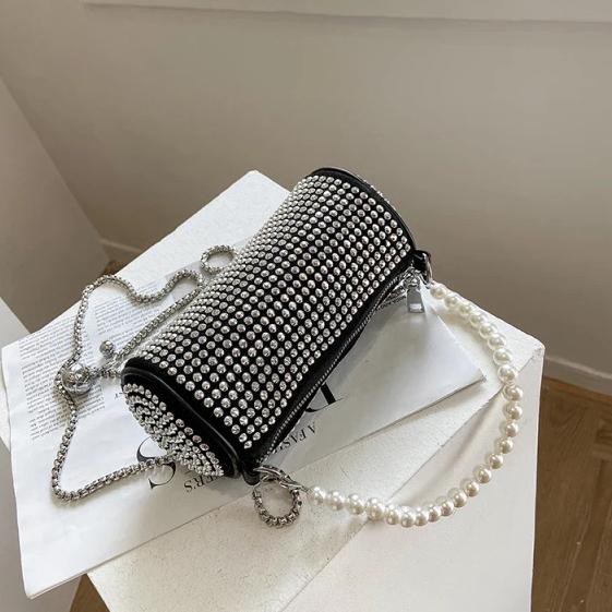 Bagus Tas Wanita Berlian Terbaru jinjing Mutiara Mewah dan Elegan Tranding di TIKTOK/INS Import Mode