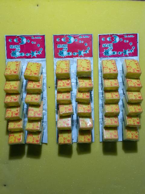 Spon Sponge Cuci Piring Double Isi 12 Pcs 1 Lusin Merk Sejati Family | serabut dan spon