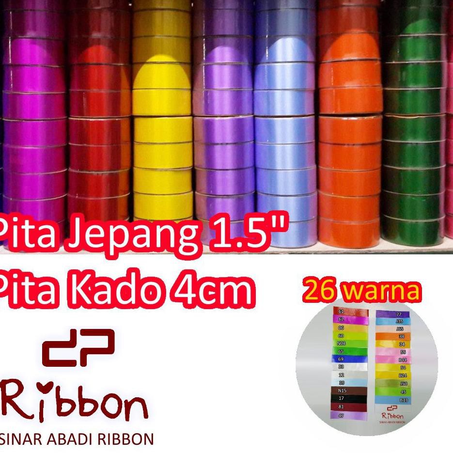 

Grosir ♥ Pita Kado Besar 4cm / Pita Jepang 1.5" / Pita Kertas 38mm/ Pita Plastik PP POLOS (Murah) P