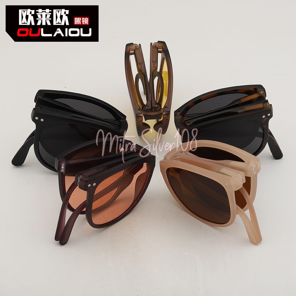 [MS108] KM 04 - Kacamata Hitam Terbaru bisa di LIPAT( TANPA BOX/POUCH ) Sunglasses Anti-UV Wanita Pria Import Kacamata Fashion