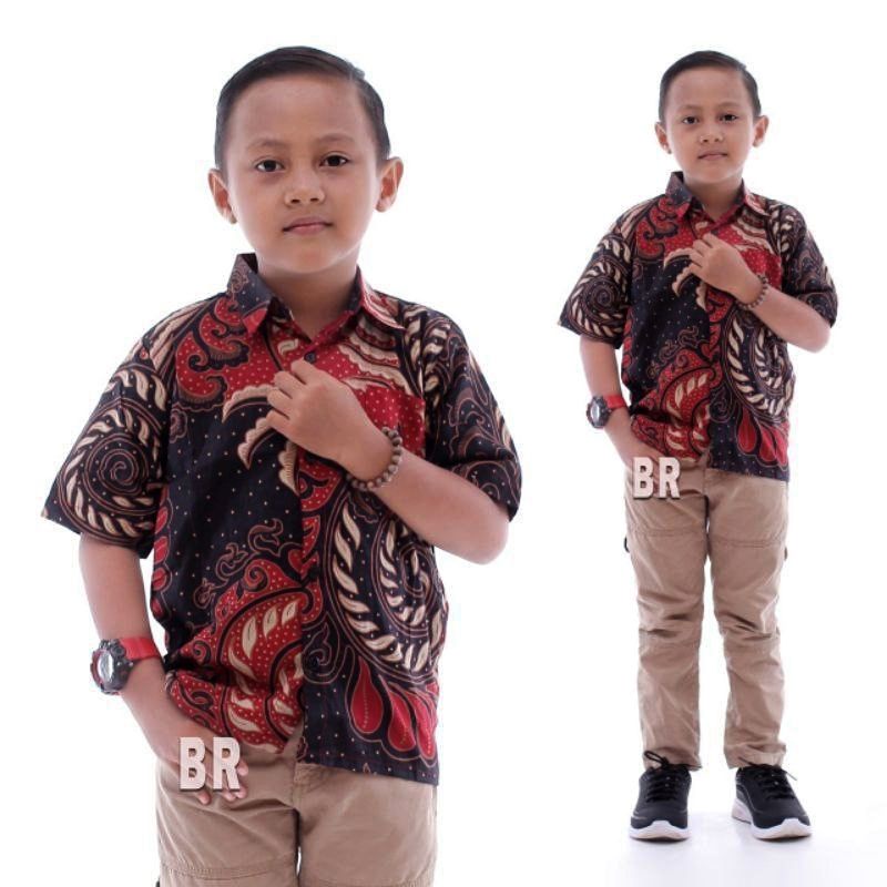 TERBARU Couple sweet || couple batik ayah dan anak cowok BATIK MERAH PUSER