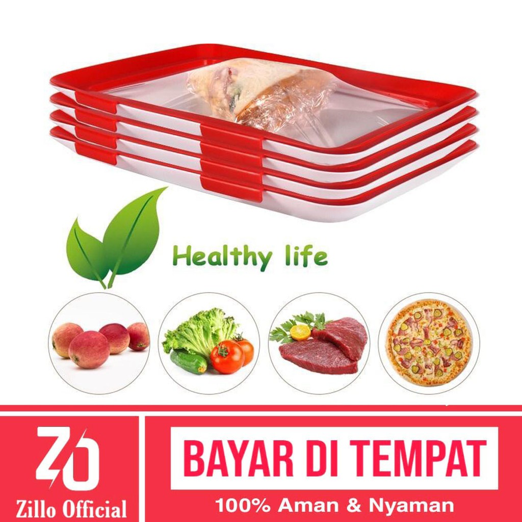 ZILLO Tempat Makanan Fresh Vacuum Food Tray Wadah Makanan Tray Food Fresh Vakum Sealer Kedap Udara