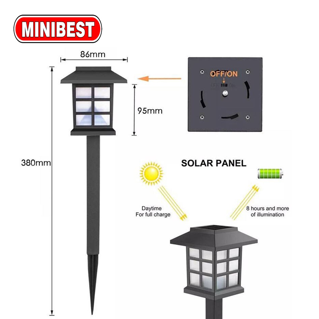 [MB] Lampu Taman Tancap Led Energi Solar Outdoor Garden Lamp