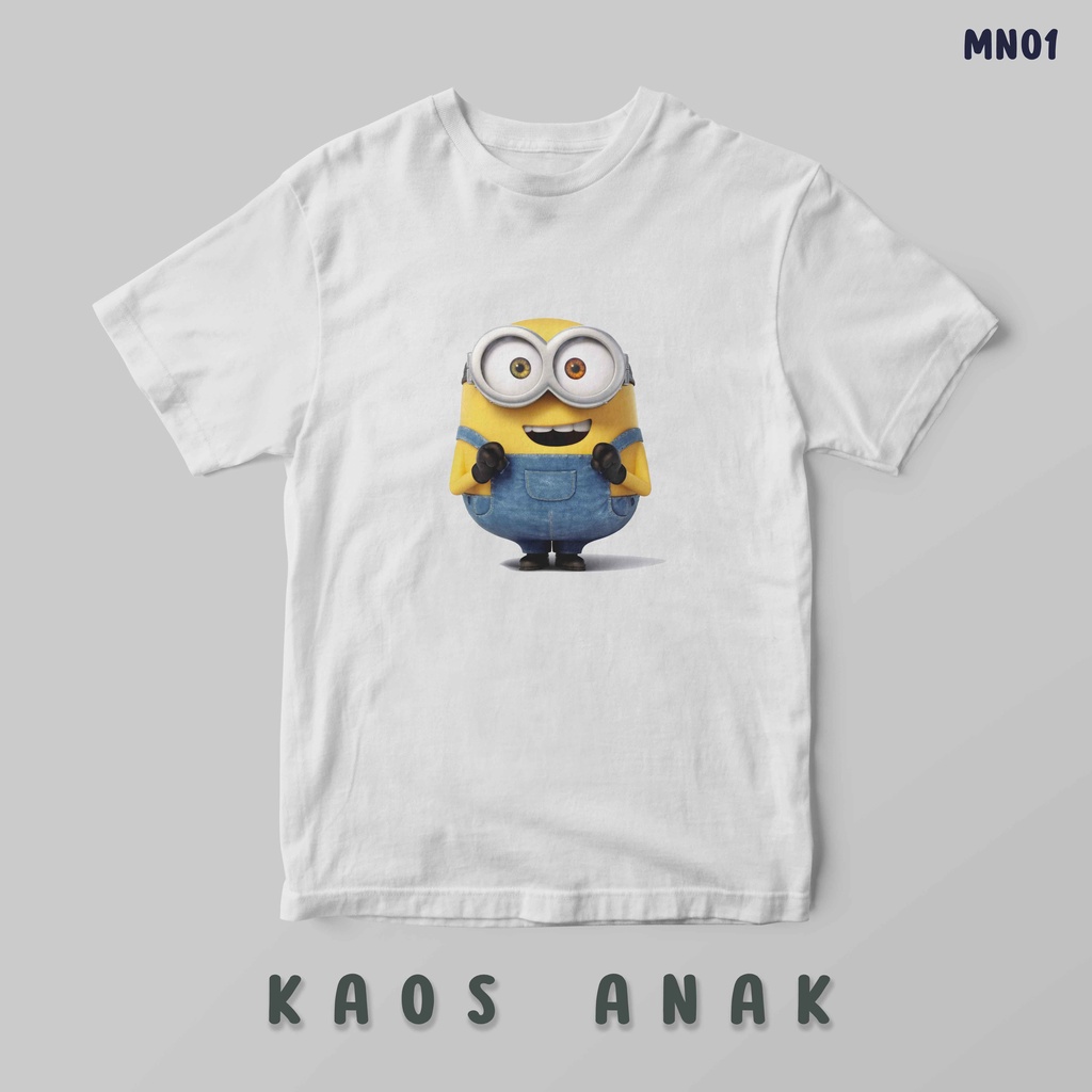 [KAOS ANAK] Minions minion oblong custom tshirt laki perempuan boy girl santai rumah  katun cotton best quality