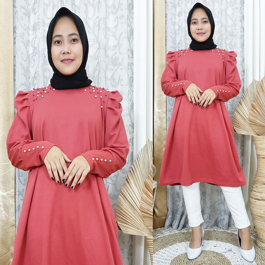 TIARA TUNIK MUTIARA LENGAN KERUT BALON GL FASHION