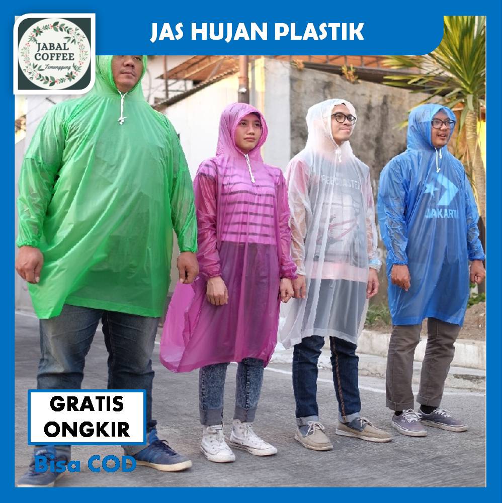 Jas Hujan Plastik Sekali Pakai Transparan / Jas Hujan Plastik Transparan / Jas Hujan Plastikn J149