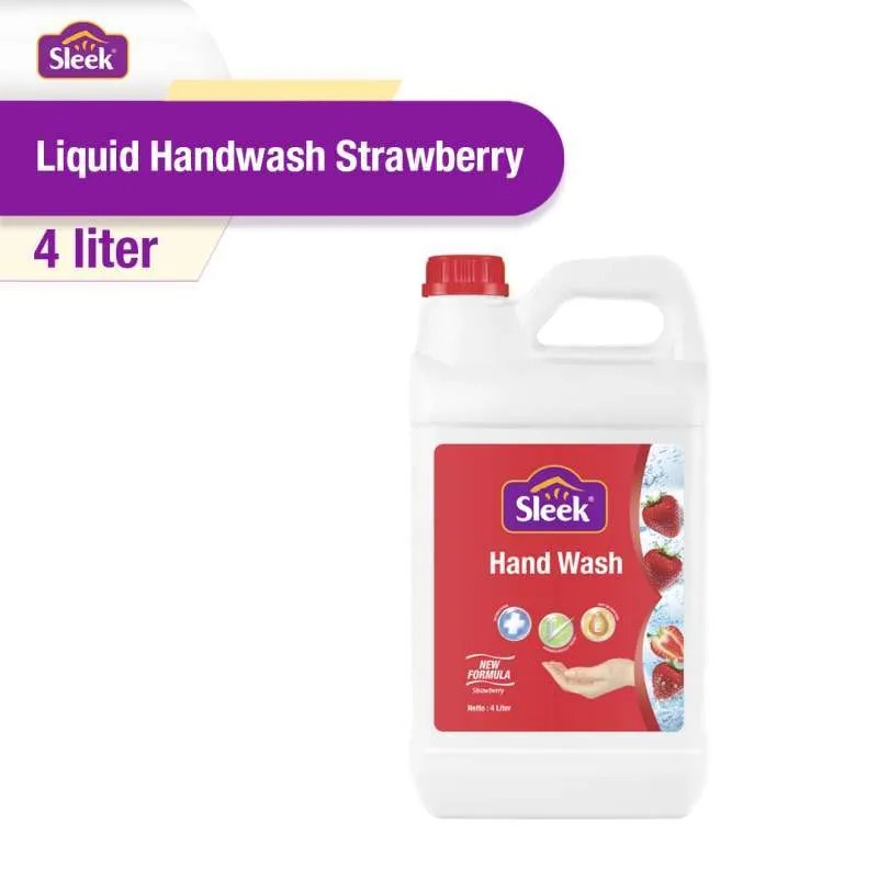 Sleek Hand Wash Lemon 4L Sabun Cuci Tangan 4L Jerigen antibacterial Vit E