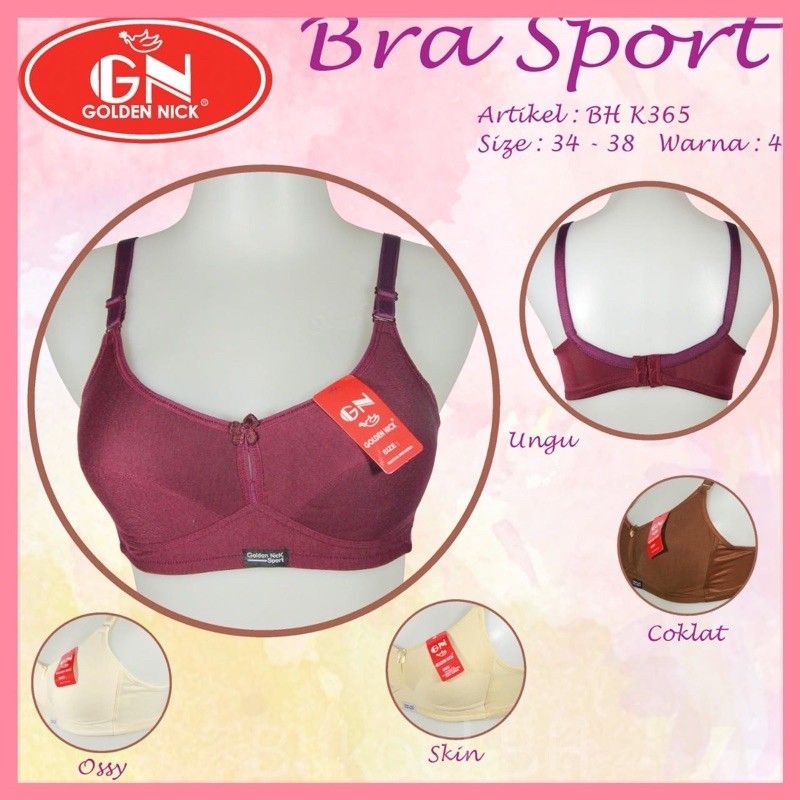 Bra Bh Tanpa busa tanpa kawat Golden nick katun Best quality