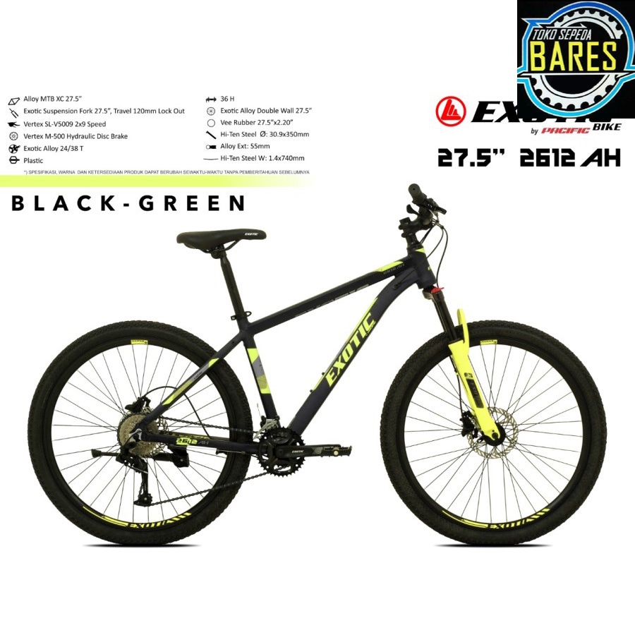 Sepeda Gunung / MTB 26 / 27.5 Exotic ET-2612 AH HD