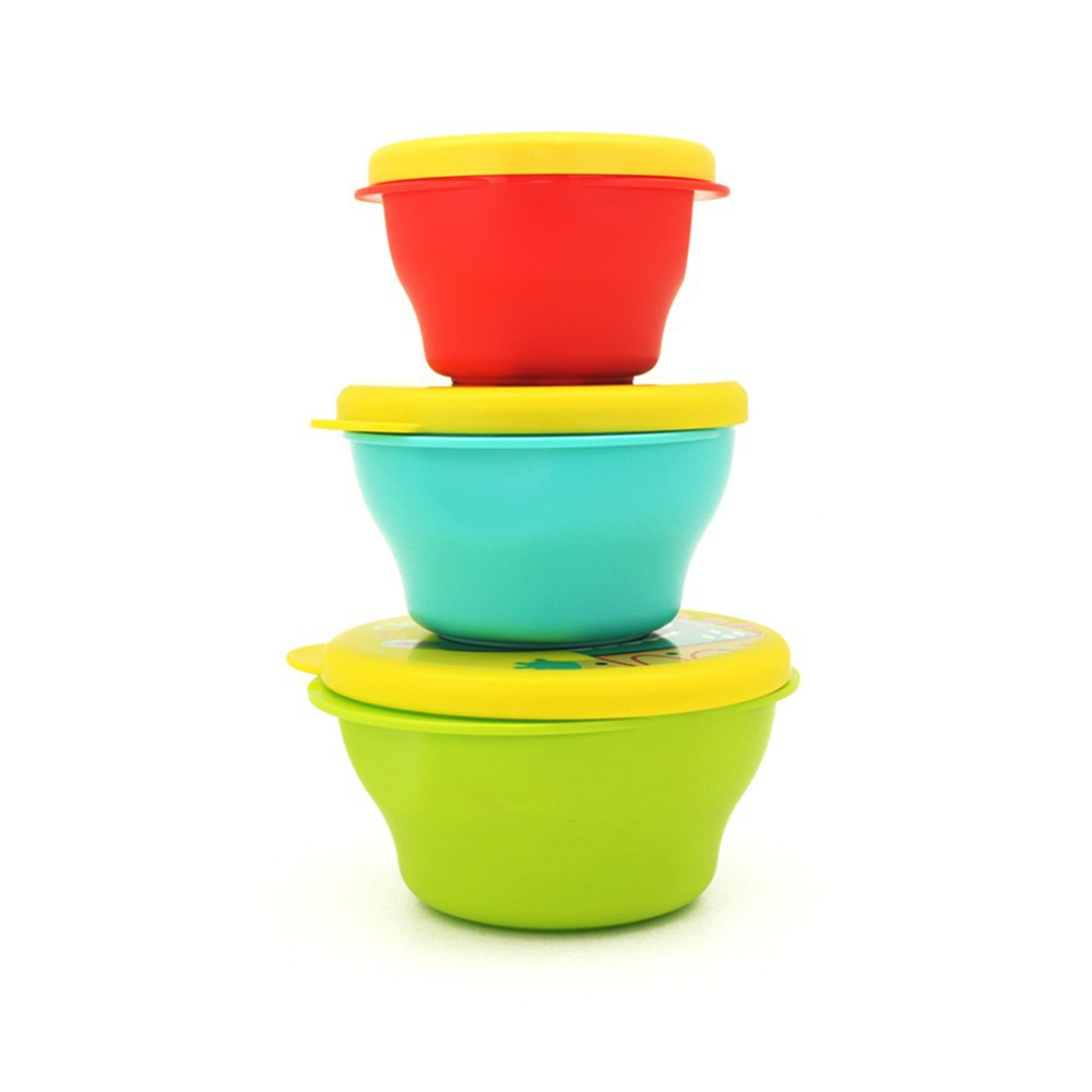 BABY BEYOND ON THE GO SNACK POTS WITH LIDS 3 PK BB1024