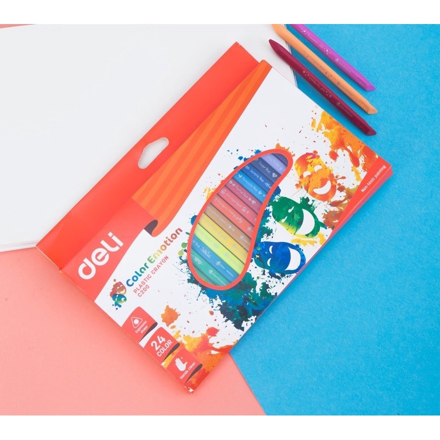 

Deli | Plastic Crayons Color Emotion 24 warna | EC20020