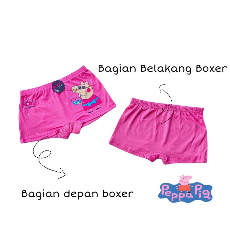 CD Celana Dalam Boxer Anak Perempuan Cewek Peppa Pig / Boxer Anak Bayi Cewek Kualitas Impor Murah