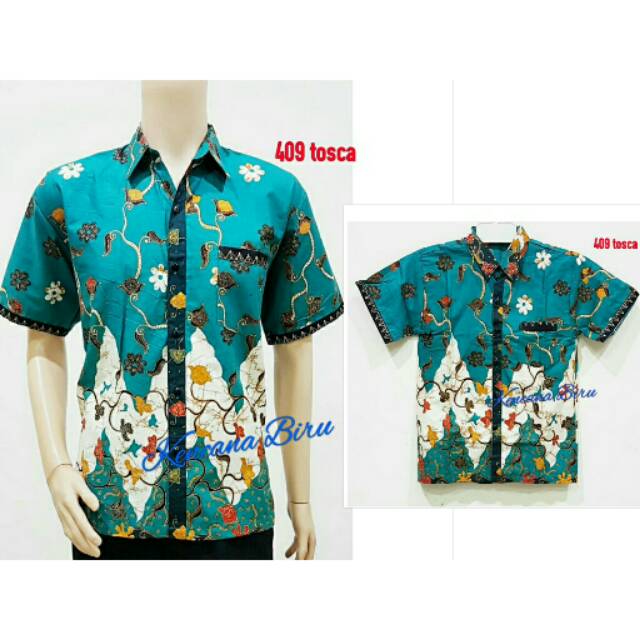 409 Tosca Couple Kemeja Batik Anak 2-4 Thn/anak 5-12 Thn /dewasa M-xl