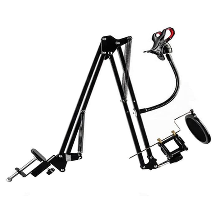 Condenser Microphone Stand Holder 360 Lazypod Clamp Professional Set - NB-35 - Black--TaffSTUDIO