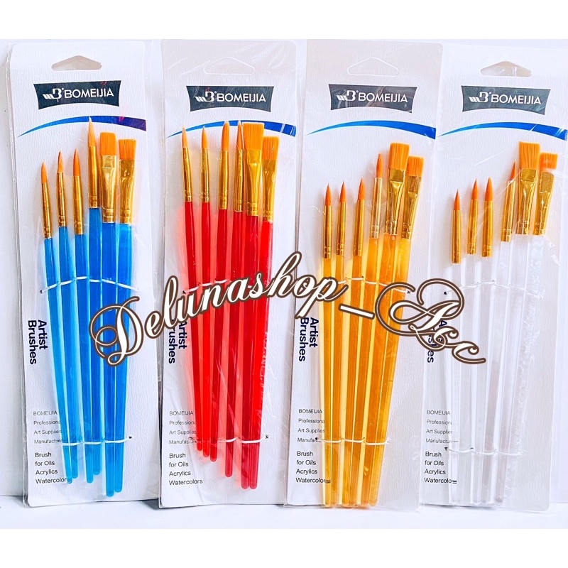 

delunashop kuas lukis bomeijia artist brush for oil acrylics watercolors