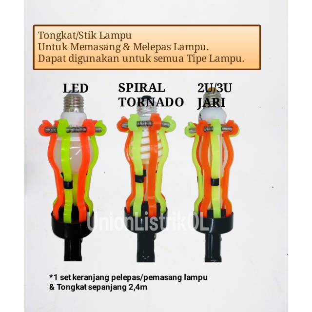 Tongkat/Stik Pemasang Lampu 8 Jari