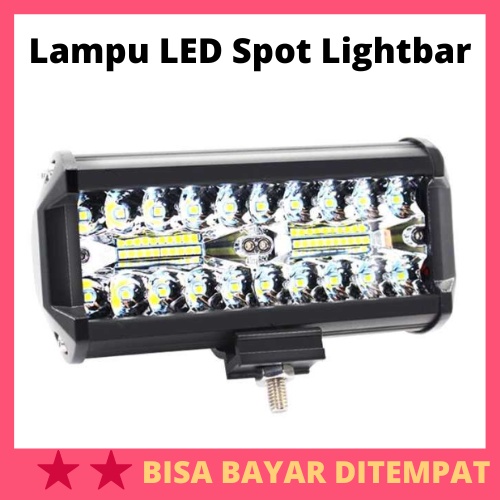 Lampu LED Spot Lightbar Mobil Truck ATV SUV 4WD 7 Inch 120 W / Lampu LED Fog Lamp Tambahan Depan Tem