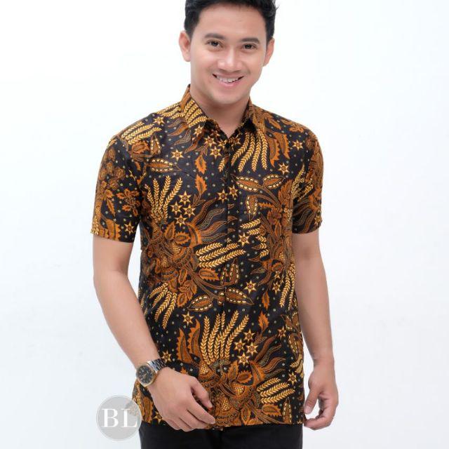 PROMO ASLI Risna Batik JUMBO HRB093 Hem Batik Pria Pendek Premium M L XL XXL XXXL 3L 4L 5L pria TOP.-C