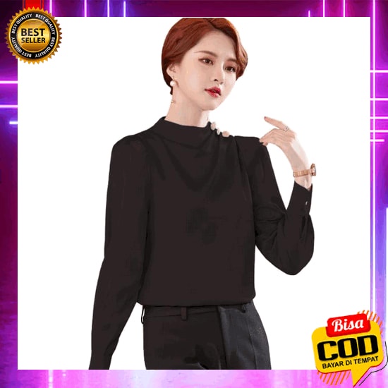 Hana Blouse Wanita Korea Atasan Blus Muslim Kekinian Korean Style Perempuan Lengan Balon Terlaris Bl
