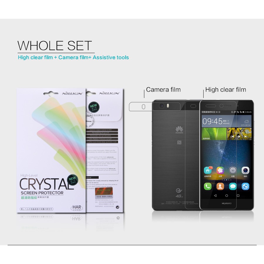 Nillkin Crystal Screen Protector Huawei Ascend P8 Lite (Front Back)