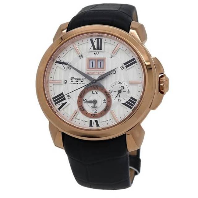 Jam Tangan Pria SEIKO Primer SNP150 Perpetual Calendar Kinetic Watch Original SNP150P1