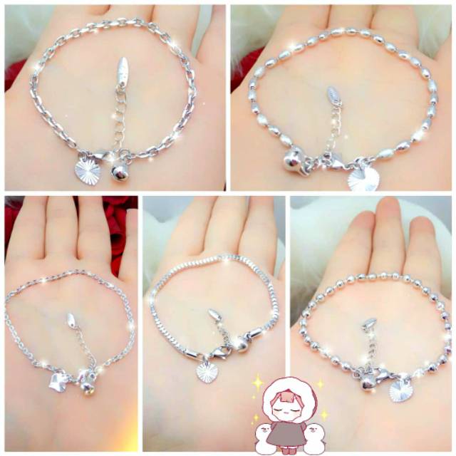 Gelang Rantai Titanium wanita anti karat, Gelang Wanita, Gelang Simple Elegan, Dijamin REAL PIC dan HIGH QUALITY