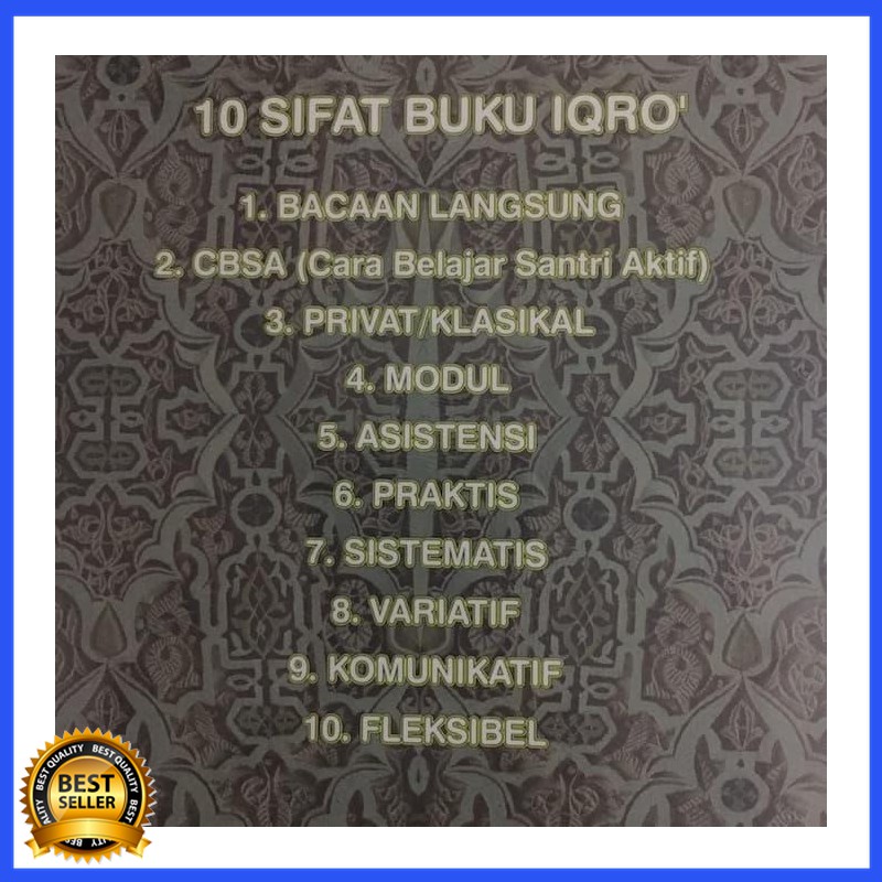 SALE  Buku IQRO Hardcover Bendel Besar- Buku Iqra hardcover - Buku Anak