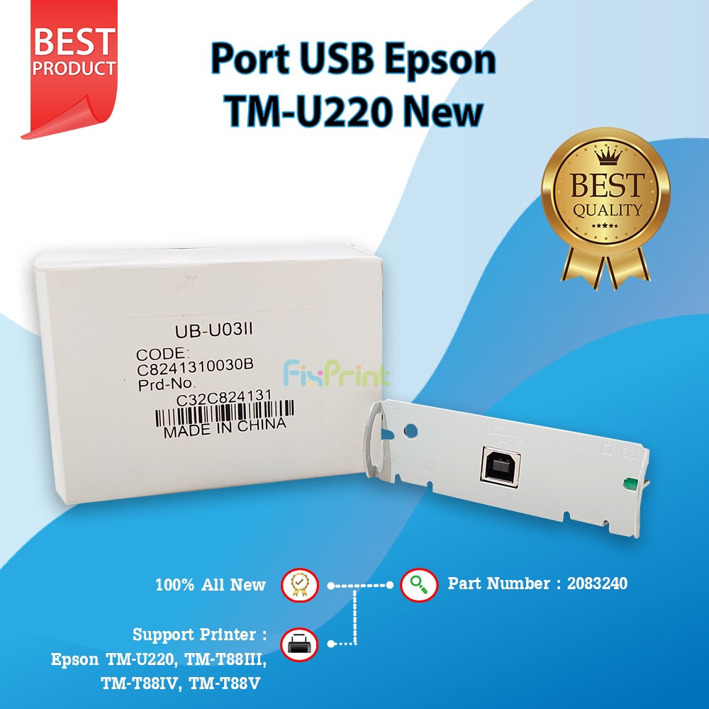 Port USB Epson TM-U220 TM-T88III TM-T88IV TM-T88V New USB Port Printer Kasir Epson TMU220 New Part Number 2083240