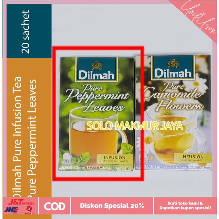

⭐COD⭐ Dilmah Infusion Tea Teh Celup Aroma - Peppermint Leaf