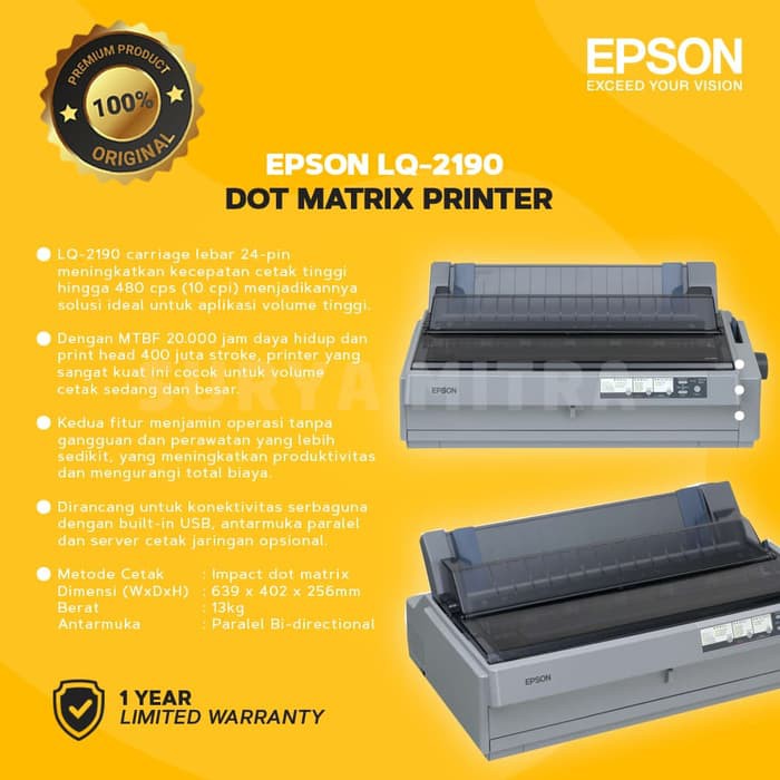 Printer Epson LQ2190 / LQ 2190 Dot Matrix