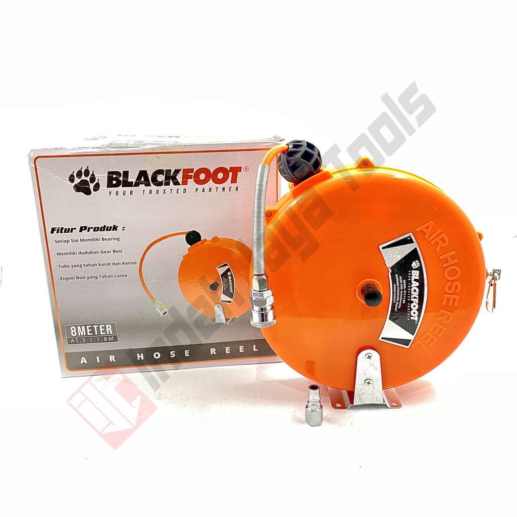 BLACKFOOT Air Hose Reel 8 Meter - Selang Kompresor Gantung Otomatis