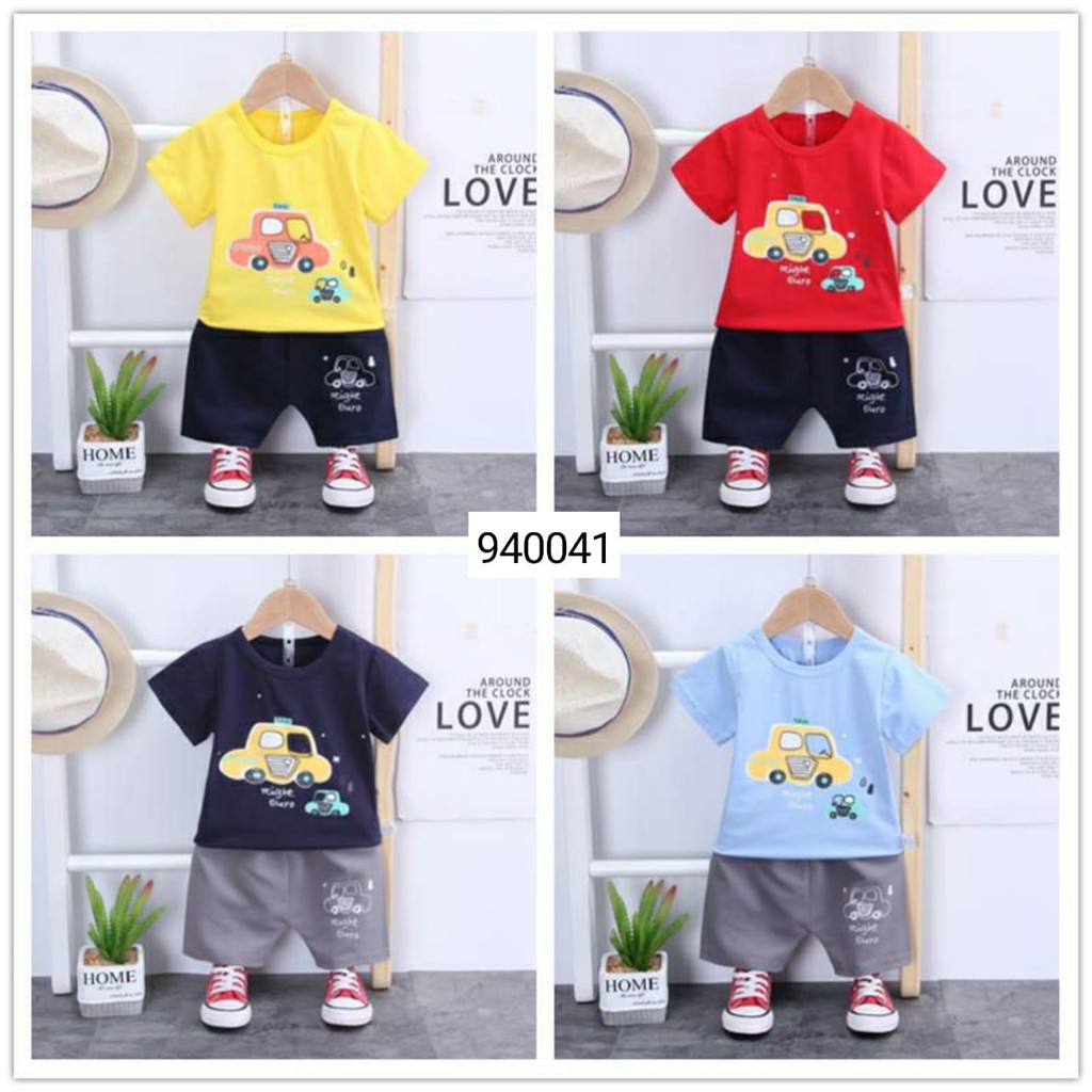 SETELAN PENDEK CELANA PENDEK MURAH BAYI ANAK IMUT LUCU SET OBLONG BAYI ANAK UNISEX A1B2C3