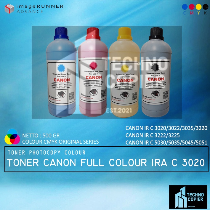 [TCH] Toner Warna Canon Fotocopy IRA ADV 5030 5045 3020 3035 3320 3225 3230 FULL COLOUR CMYK FOTOCOP