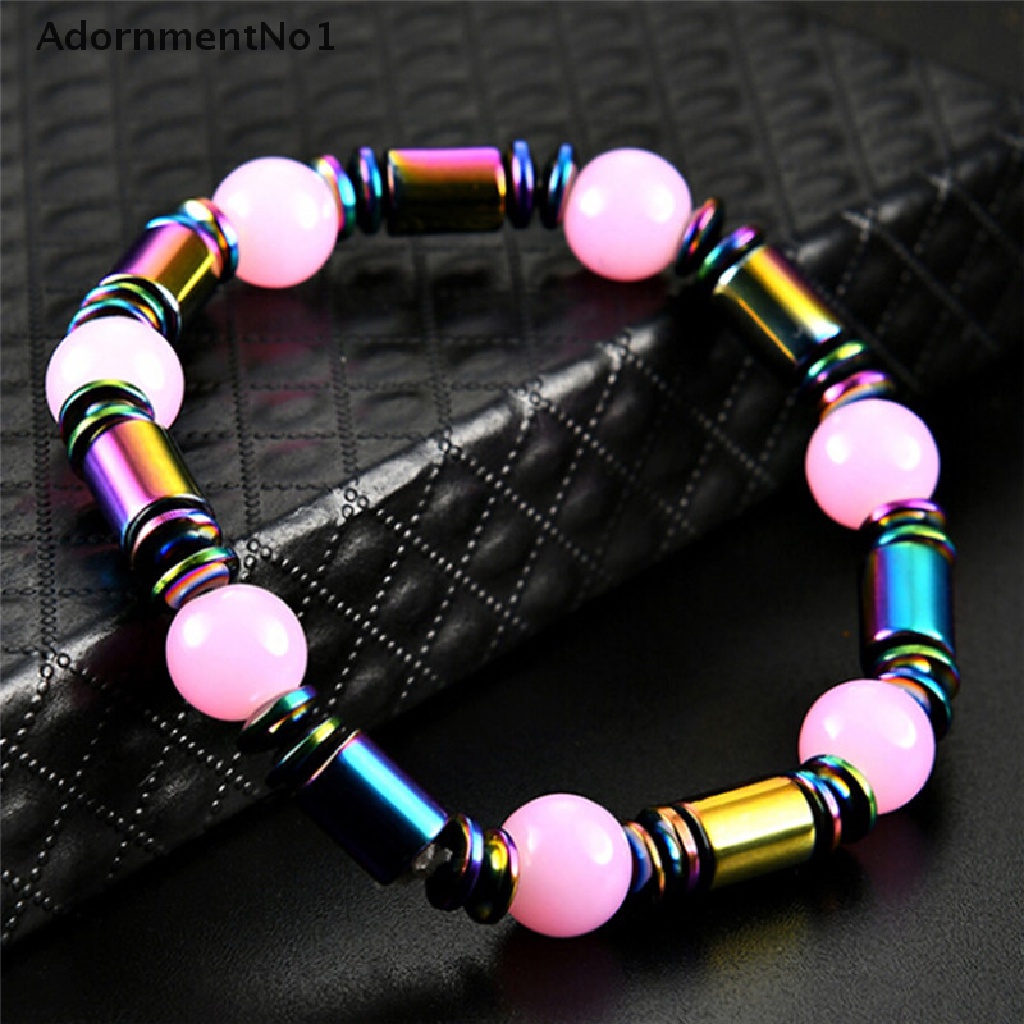 (AdornmentNo1) Gelang Tangan Magnetik Manik-Manik Batu Alam Untuk Terapi Kesehatan / Menurunkan Berat Badan