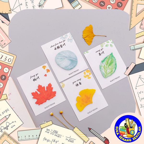 

Sticky Notes Maple Leaf / Kertas Memo Motif Daun 30 Lbr AT0069