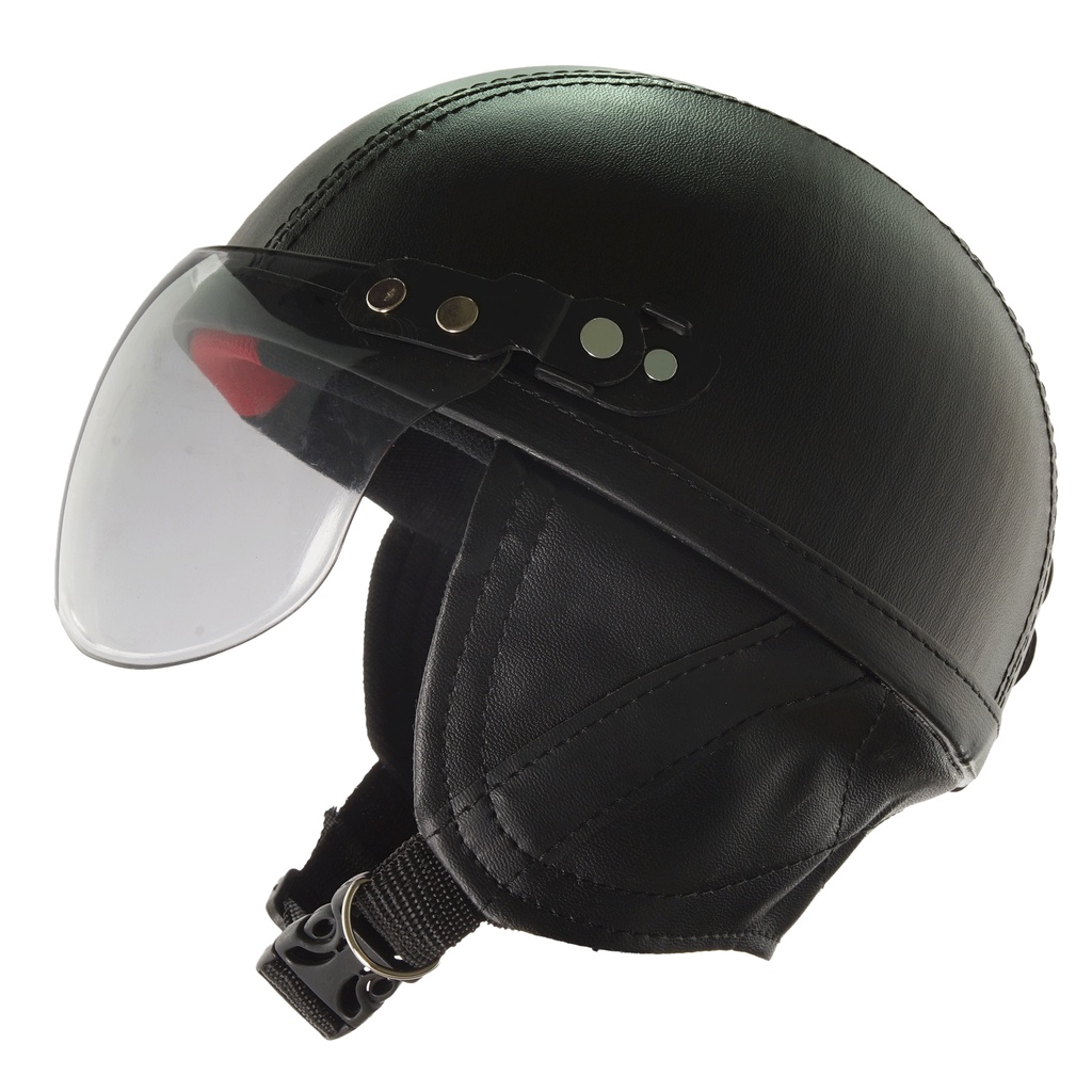 Helm Anak Retro Usia 1 2 3 4 Tahun Polos Hitam