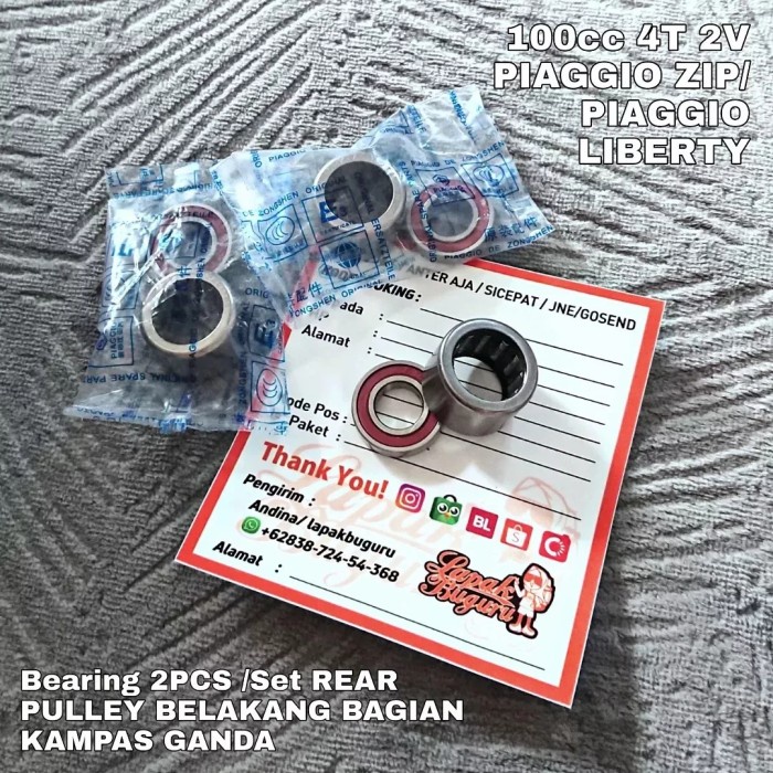 Piaggio Zip 100Cc Klaher Laher As Pulley Belakang Cvt Lapakbuguru