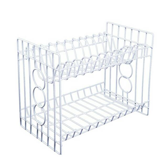 Rak piring besi 2 susun