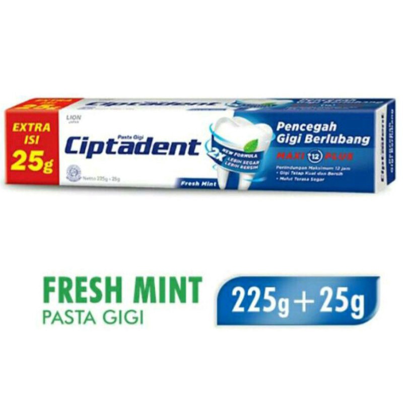 Ciptadent Pasta Gigi Maxi 12 Plus 225gr + 25gr