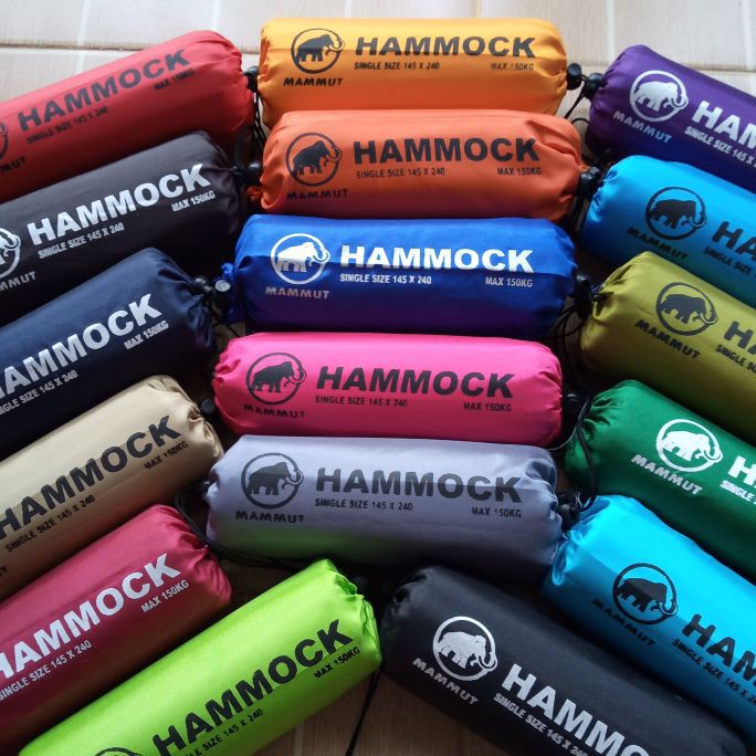 HAMMOCK CAMPING SINGLE SIZE 145 x 240 - FREE WEBBING 2M - AYUNAN OUTDOOR