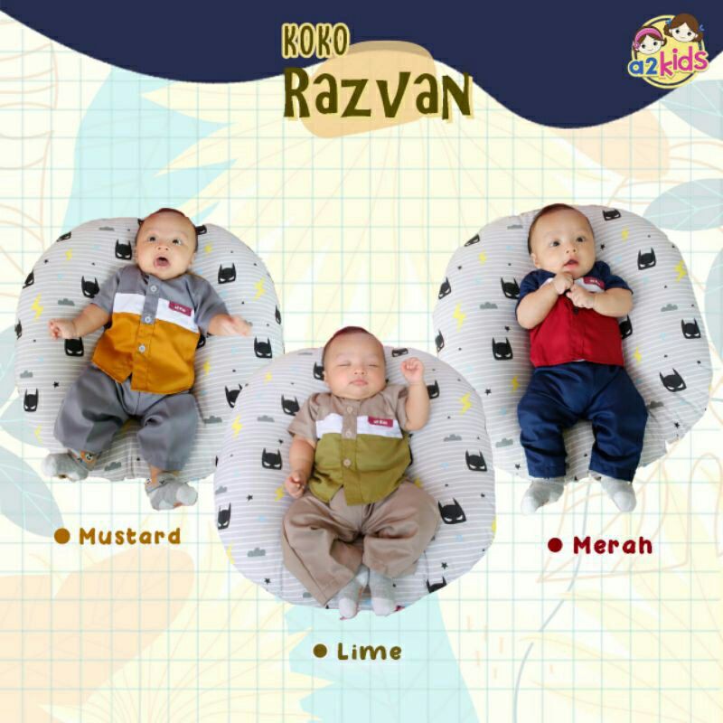 Koko Razvan A2 Kids / Setelan koko bayi/ koko anak
