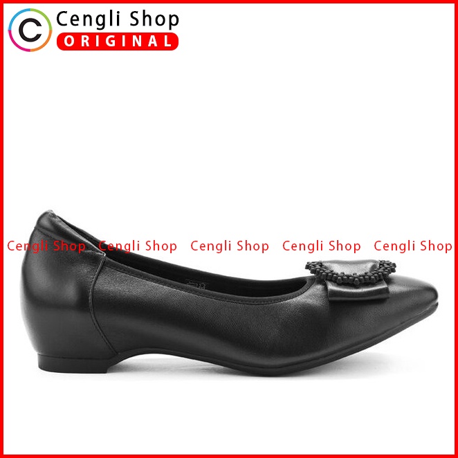 SEPATU HEEL KULIT ANDREW LOW HEELS WANITA ORIGINAL FORMAL HITAM ANW04