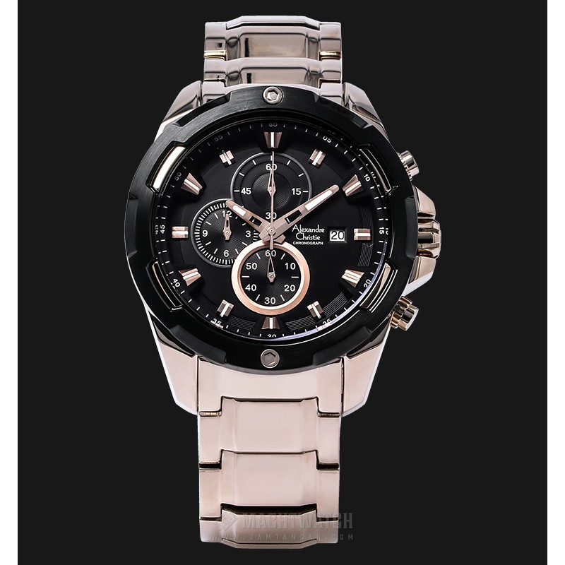 Alexandre Christie AC 6305 MC BCABA Man Chronograph Black Dial Stainless Steel