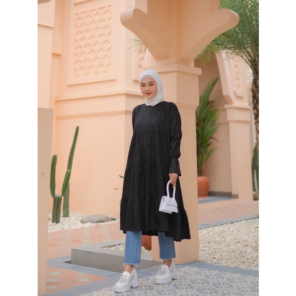 JIHANA TUNIC RUFFLE /TUNIK POLOS/TUNIK RUFFLE