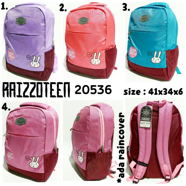 Tas sekolah ransel backpack wanita Raizzoteen 20536 tas punggung murah dan terbaru