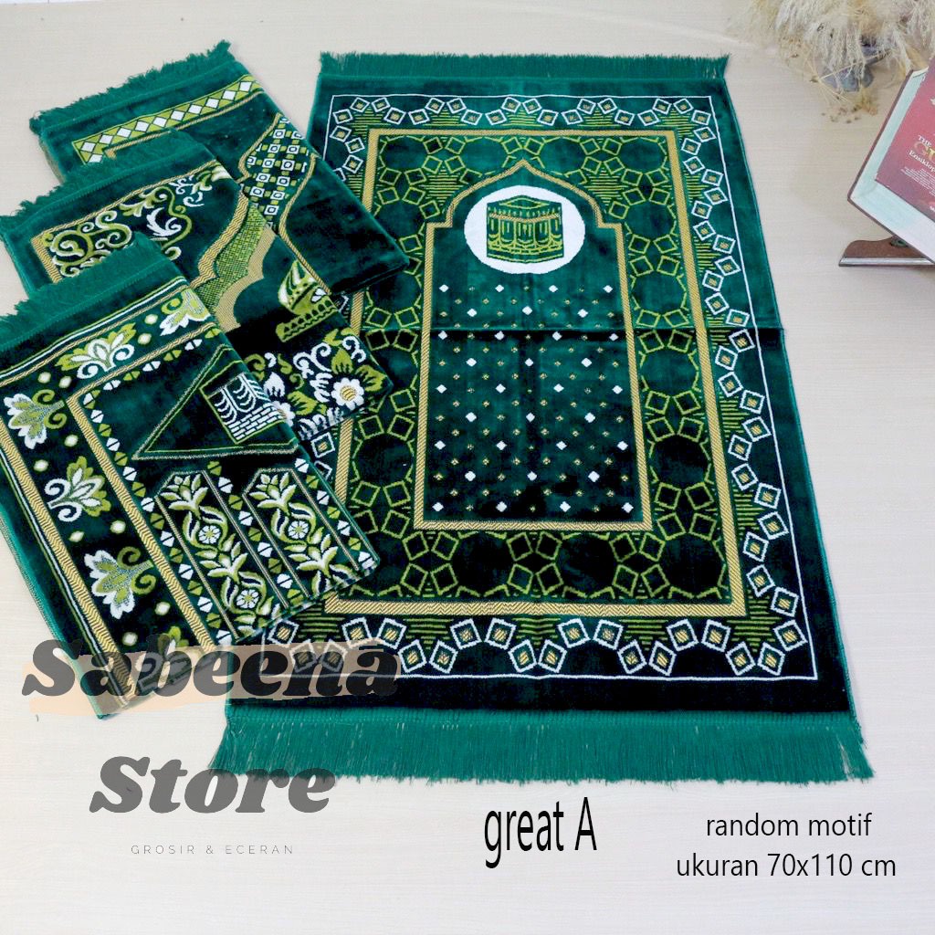 Sajadah Tebal Premium Ukuran 110x70cm / Sajadah Bulu Tebal Standar Harga / Perlengkapan Sholat