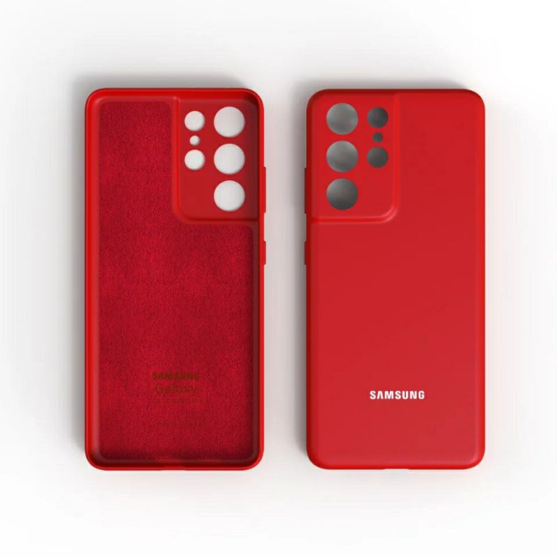 Silicone Cover Case Samsung Galaxy S21 Plus Ultra 5G Silky Soft-touch Logo